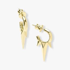 Melinda Maria Baby Gabriella Smooth Triple Spike Earrings Silver Gold - FIRM ✨️